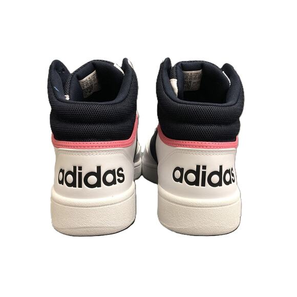 Adidas Hoops 3.0 Cloud White Legend Ink Rose Tone Mid Sneakers 9 - Picture 4 of 8